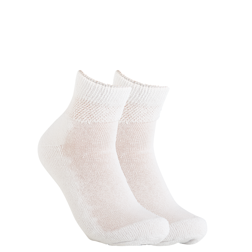 2 Pair Men's Circulatory - Diabetic Quarter Ankle Socks